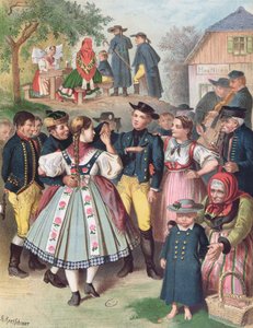 Festa di paese in Boemia da Albert Kretschmer